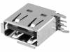 UBAL-4R-D14-4S, Гнездо; USB A; на плату; THT; PIN:4; боковой, угловой 90°; позолота, JST