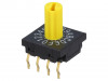 FR01KC16P-S, Кодирующий переключатель; HEX/BCD; Пол: 16; под пайку; 10x10x4мм, NKK Switches (NIKKAI, Nihon)