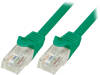 CP1025U Patch cord; U/UTP; 5e; многопров; CCA; ПВХ; зеленый; 0,5м; 26AWG