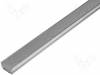 OF-PROFHRALU, Профиль для LED модулей; плоский; L:1м; алюминий; прозрачный, OPTOFLASH