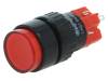 V16Y-11-R, Переключатель: кнопочный; 1; SPDT; 3A/250ВAC; 2A/24ВDC; красный, Onpow