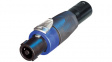 NA4FX-M Xlr, cable plug 3 Quick-Lock black / blue