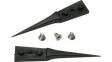 A4WFSV Kit of 2 PVDF Tips and 3 Screws ESD Flat/Round/Stepped Bottom Paddle 40mm