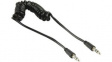 CAGP22011BK10 Stereo Audio Coiled Cable 3.5 mm Jack Plug - 3.5 mm Jack Plug 1m