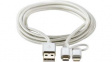 CCTB39400AL20 2-in-1 Sync and Charge Cable USB Micro-B Plug + Apple Lightning - USB A Plug 2m 
