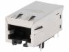 0813-1X1T-57-F, Гнездо; RJ45; PIN:8; экранированный; Конфиг.выводов:8p8c; THT, BEL FUSE
