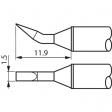 STTC-099 Паяльный наконечник Долотообразное изогнутый, длина 11,9 мм 1.5 mm