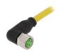 7000-08081-0100300, Соединительный кабель; M8; PIN:3; угловой; 3м; вилка; 50ВAC; 4А, MURRELEKTRONIK