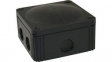 COMBI 407 BlACk Junction Box 95x95x60mm Black Polypropylene IP66/IP67