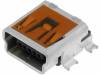 548190572, Гнездо; USB B mini; на плату; SMT; PIN:5; горизонтальный, Molex