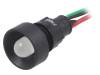 LRGB-D10-230ACWK Индикат.лампа: LED; вогнутый; 230ВAC; Отв: O13мм; IP40; пластик