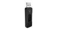 VP24G USB Stick with Slide-In Connector, 4GB, USB 2.0, Black