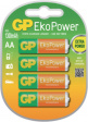 GP EkoPower 130AAHCB-UC4 / R6 / AA ECO NiMH-батарея 1.2 V 1300 mAh