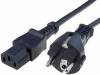 6052.0026, Кабель; вилка CEE 7/7 (E/F), IEC C13 "мама"; 5м; черный; ПВХ; 10А, Schurter