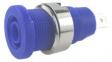 FCR73575L Panel Mount Socket, 4mm, Blue, 24A, 1kV, Nickel-Plated