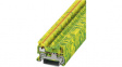 3212332 PT 1,5/S/1P-PE terminal block, 0.14...1.5 mm2 400 vac/vdc green / yellow