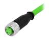 21349300405010, Вилка; M12; PIN:4; "мама"; код D-Ethernet; 1м; изоляция: ПВХ; прямой, Harting