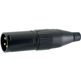 AC3MB-AU, XLR, 3 Poles AC Soldering Connection Black, Amphenol
