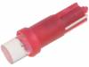 OST05WG01GD-R5RUT5E1B, Лампочка LED; красный; T5; 1(тип)лм; Кол-во диод:1; 0,24Вт; 140°, OPTOSUPPLY