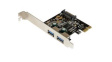 PEXUSB3S23 PCI Express USB-A Card with SATA Power, 2x USB 3.0, PCI-E x1