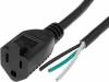 S24-3/18/0.5BK, Кабель; гнездо NEMA 5-15 (B), провода; 0,5м; черный; ПВХ; 3x18AWG, LIAN DUNG
