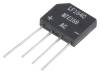 NTE168, Однофазный выпрямительный мост; Urmax:400В; If:2А; Ifsm:60А; THT, NTE