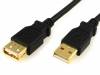 CAB-USBAAF/3G, Кабель; USB 2.0; гнездо USB A, вилка USB A; позолота; 3м, BQ CABLE (TME brand)