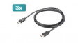 AK-880908-010-S Cable Set USB-C Plug - USB-C Plug 1m Black