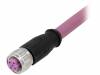 21348900487010, Вилка; M12; PIN: 4; "мама"; код B-Profibus; 1м; изоляция: TPU; прямой, Harting