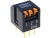 A6ER-3101 Переключатель: DIP-SWITCH; Кол-во секций:3; ON-OFF; 0,025A/24ВDC