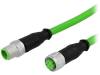 21349293405010, Кабель: датчиков / автоматики; PIN:4; M12-M12; код D-Ethernet; 1м, Harting