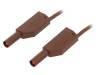 28.0124-10027, Измерительный провод; ПВХ; 1м; коричневый; 32А; Покрытие: позолота, Staubli (former Multi-Contact )