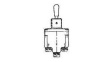 1TL887-2 Toggle Switch, DPST, Latched, 20A, 28VDC