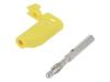 FK 15 S NI/2.5/GE, Вилка; "банан" 4мм; 32А; 70ВDC; желтый; с осевым гнездом 4мм, Schutzinger