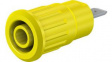 49.7079-24 Safety Socket 4mm Yellow 24A 1kV Nickel-Plated
