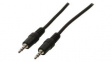 CAGB22000BK05 Stereo Audio Cable 3.5 mm Jack Plug - 3.5 mm Jack Plug 500mm