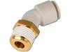 KQ2L16-04AS, Быстроразъемное соединение; с резьбой, угловой 90°; R 1/2", SMC PNEUMATICS