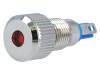 GQ8F-D/O/12 Индикат.лампа: LED; плоский; 12ВDC; Отв: O8мм; IP67; под пайку