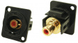 CP30231 XLR Feedthrough RCA Connector, Black