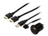 C0014-USB, Автомобильное зарядное устройство; гнездо HDMI; 5В/1x1А; 2м, PER.PIC.