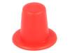 10580 Заглушка; Корпус: красный; Внешн.диам:7,5мм; H:8,6мм; Мат-л: ПВД