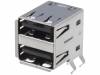 USB-A-D-RA, Гнездо; USB A; THT; угловой 90°; двойной; Верс: USB 2.0; позолота, ADAM TECH