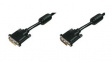 AK-320200-050-S Video Cable, DVI-D 24 + 1-Pin Male - DVI-D 24 + 1-Pin Female 5m