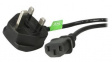 PXT101UK3M IEC Device Cable UK Type G (BS1363) Plug - IEC 60320 C13 3m Black
