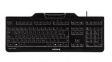 JK-A0100PN-2 Keyboard with Built-In Chip Reader, LPK, KC100SC, PAN Nordic/QWERTY, USB, Black