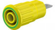 49.7079-20 Safety Socket 4mm Green / Yellow 24A 1kV Nickel-Plated