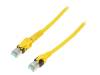 09488547745010, Patch cord; S/FTP; 6a; многопров; Cu; PUR; желтый; 1м; безгалогенный, Harting