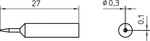 XNT 1SCNW, Soldering tip Chisel shaped 0.3 mm, Weller