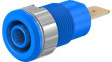 23.3060-23 Safety Socket 4mm Blue 32A 1kV Gold-Plated