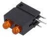 DVDD233, LED; в корпусе; оранжевый; 3мм; Кол-во диод: 2; 20мА; 60°; 2,05В, SIGNAL-CONSTRUCT